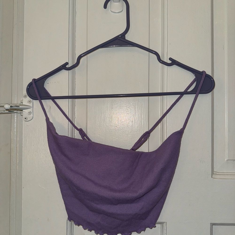 Purple Urban Outfitters crossback top